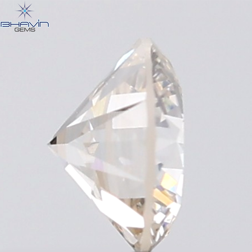 0.18 CT ラウンド ローズ カット シェイプ 天然ダイヤモンド ピンク色 I2 クラリティ (3.86 MM)