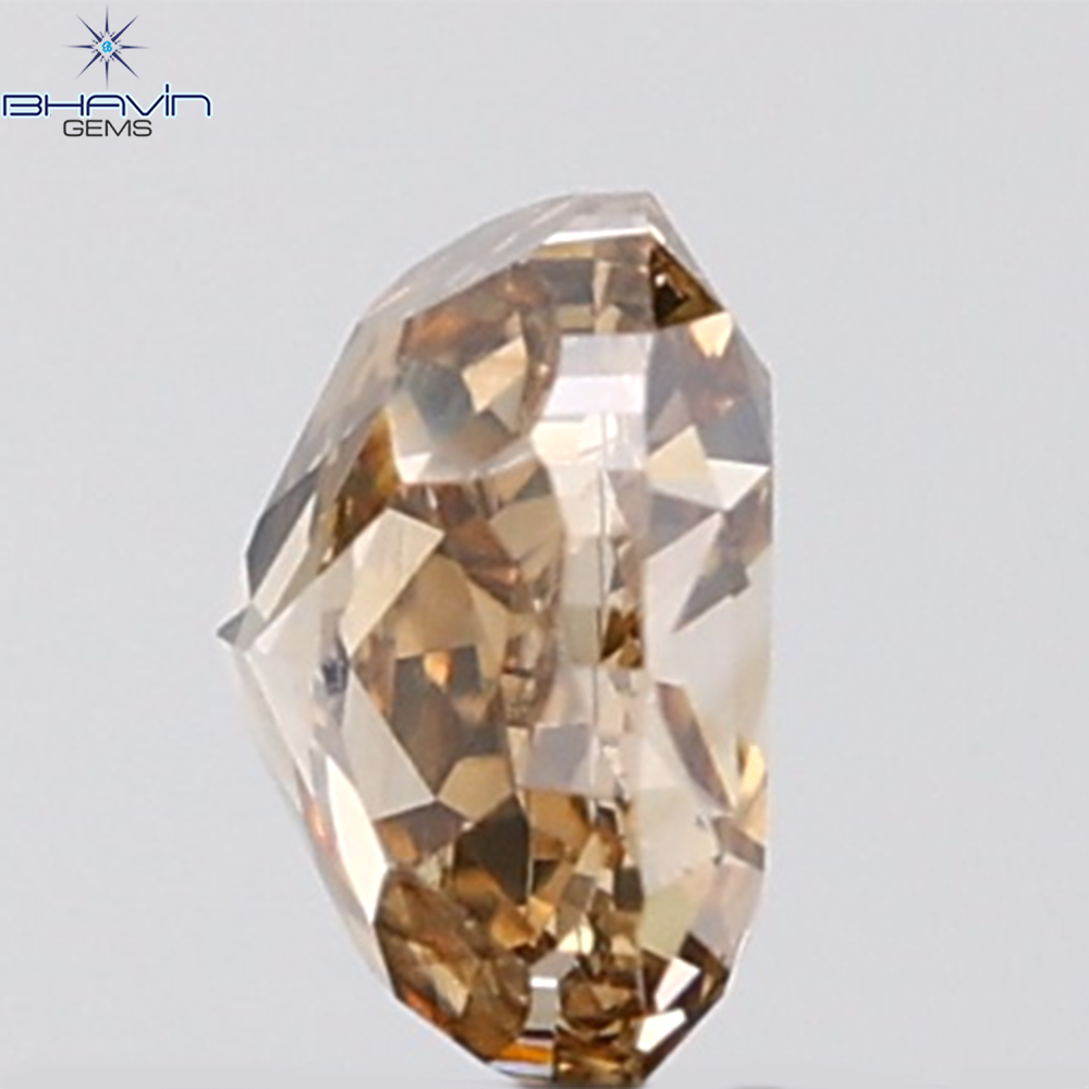 1.01 CT Round Modified Diamond Natural Brown Color VS1 Clarity (5.83 MM)