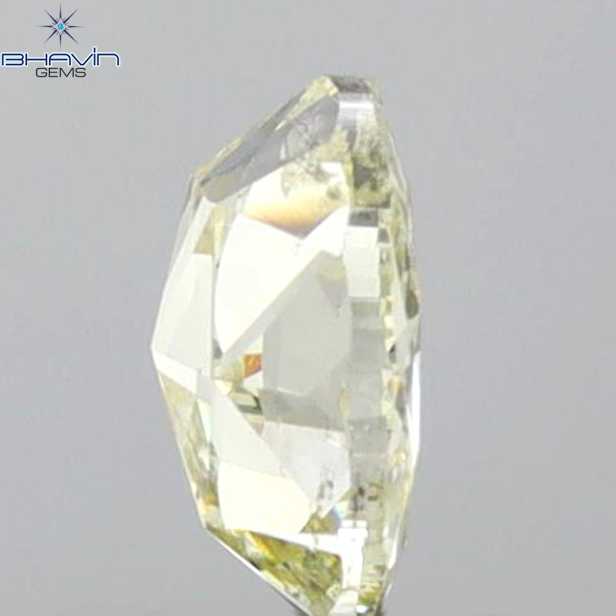 0.63 CT Natural Round Rose Cut Diamond Light Yellow Color Clarity SI1 (5.42 MM)