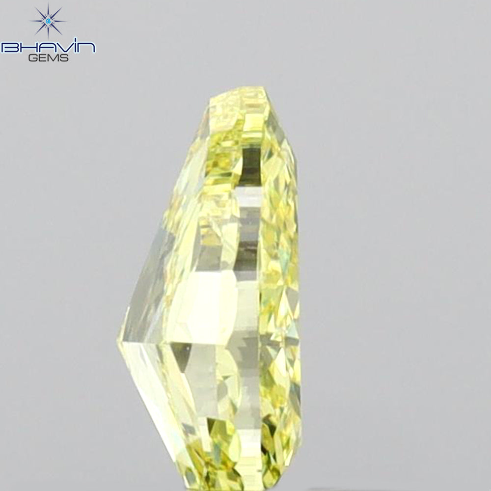 GIA Certified 0.51 CT Pear Diamond Yellow Color Natural Loose Diamond (6.18 MM)