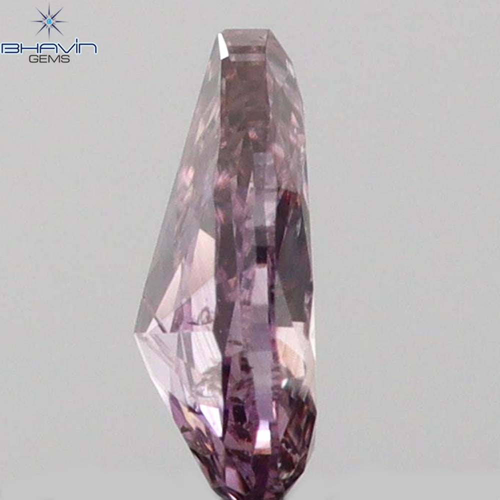 0.08 CT Pear Shape Natural Diamond Pink Color SI2 Clarity (3.73 MM)