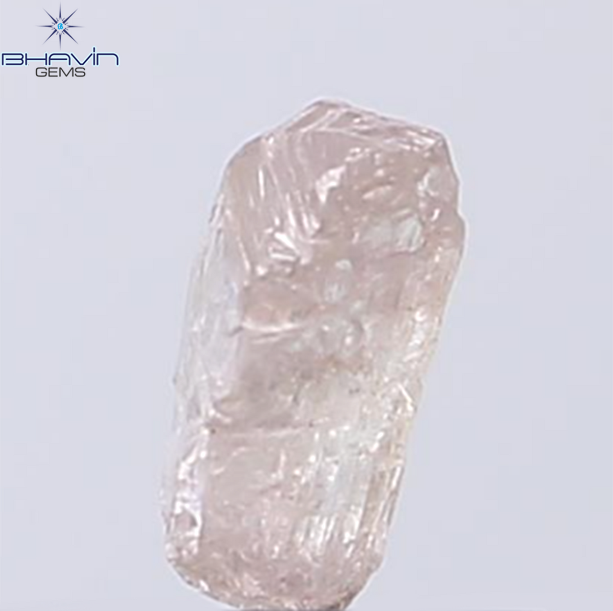 0.63 CT Natural Rough Diamond Pink Color Clarity VS (6.23 MM)