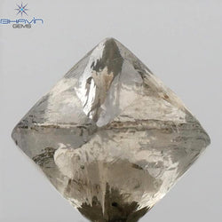 1.21 CT Rough Shape Natural Diamond Brown Color VS2 Clarity (4.80 MM)