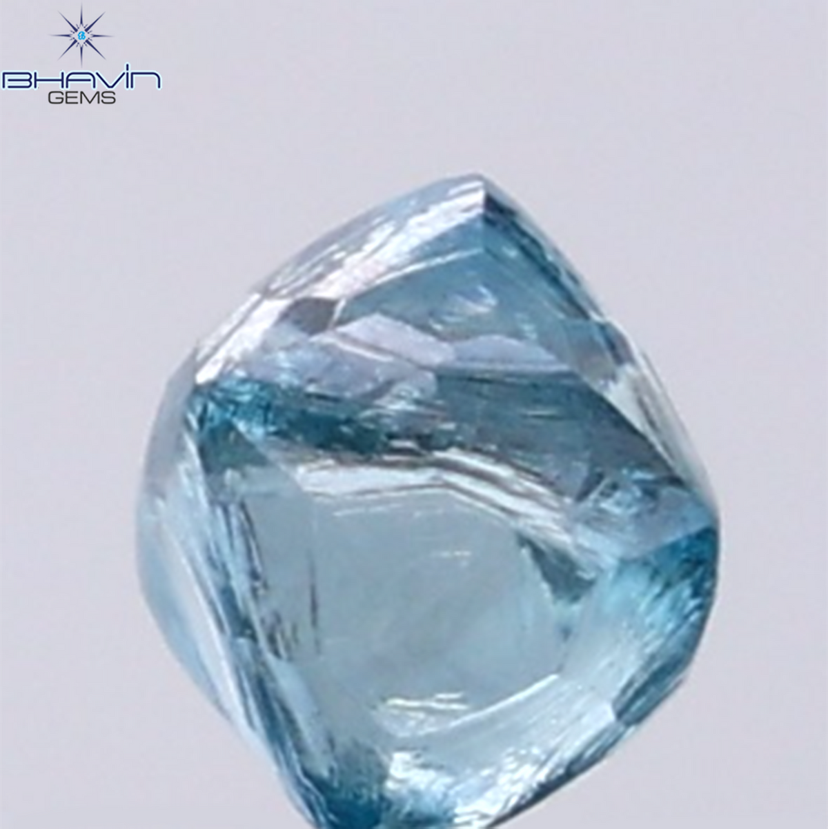 1.16 CT Natural Rough Diamond Enhanced Blue Color Clarity VS (5.40 MM)