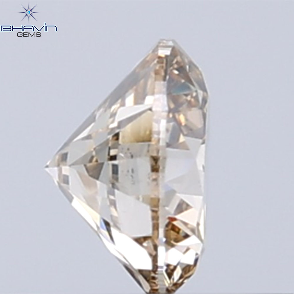 0.18 CT ラウンド ローズ カット シェイプ 天然ダイヤモンド ピンク色 I2 クラリティ (3.86 MM)