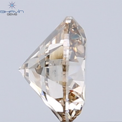 0.18 CT ラウンド ローズ カット シェイプ 天然ダイヤモンド ピンク色 I2 クラリティ (3.86 MM)
