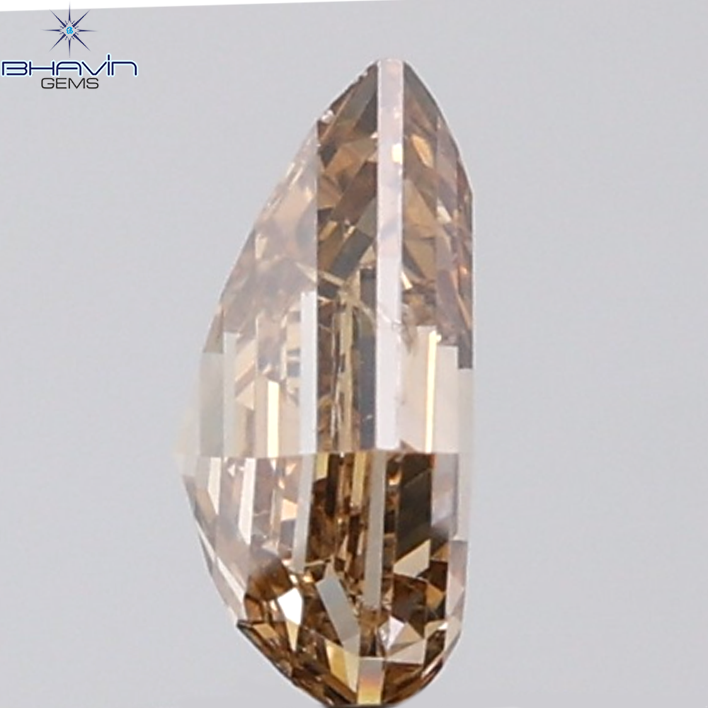 1.06 CT Kite Diamond Natural Brown Color SI1 Clarity (7.85 MM)