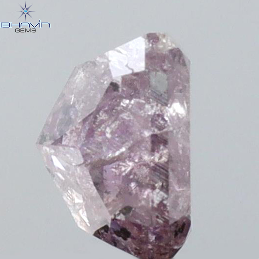 0.74 CT Radiant Shape Natural Diamond Pink Color I3 Clarity (4.93 MM)