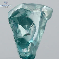 0.95 CT Rough Shape Natural Diamond Blue Color VS2 Clarity (7.40 MM)