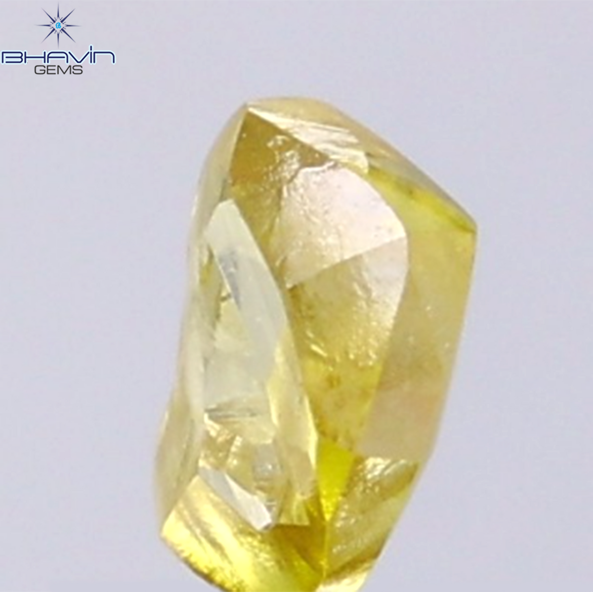 0.90 CT Natural Rough Diamond Enhanced Yellow Color Clarity VS (6.56 MM)