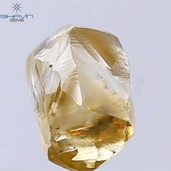2.07 CT Rough Natural Diamond Yellow Orange Color SI Clarity (7.16 MM)