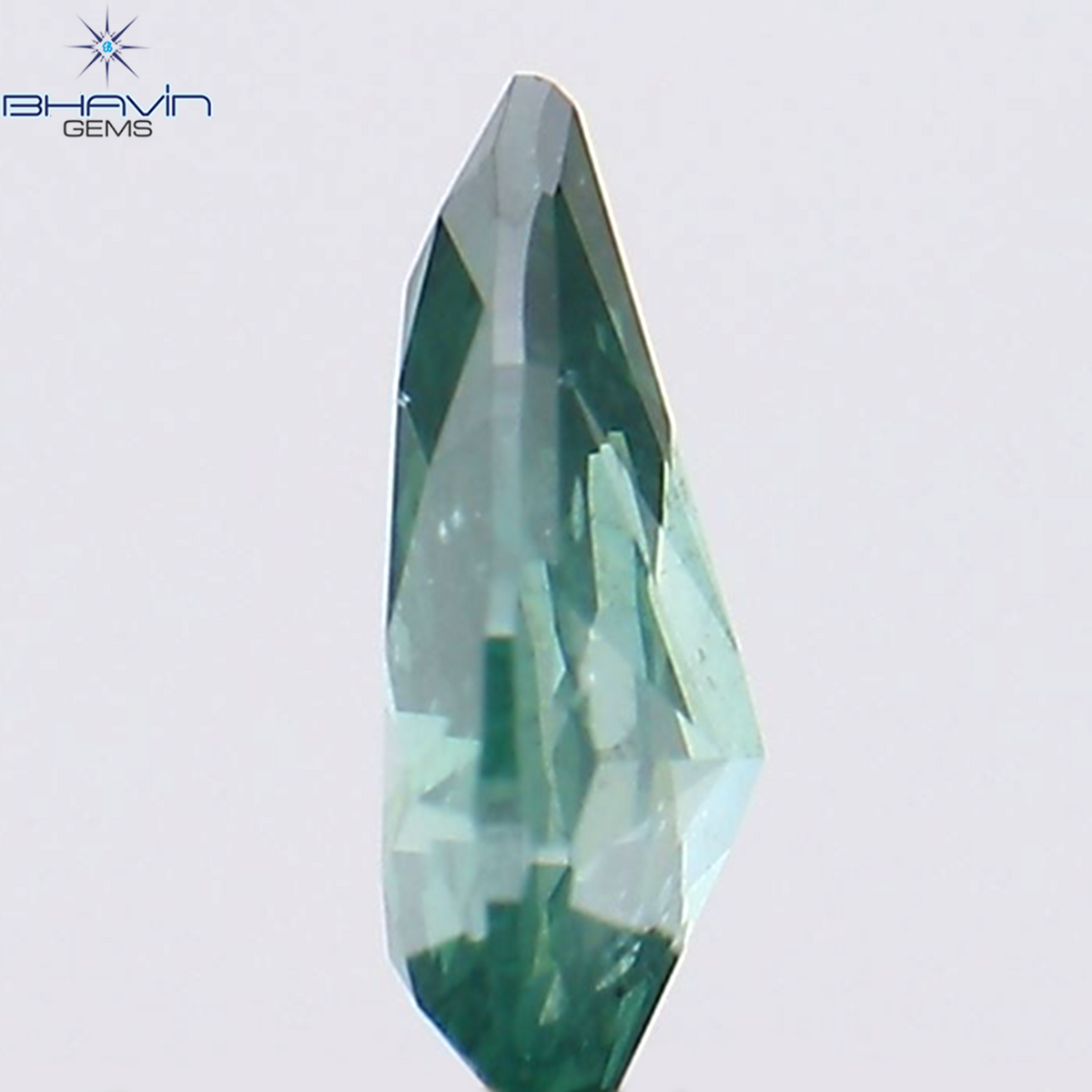 0.21 CT Natural Pear Diamond Enhanced Blue Color Clarity SI2 (5.20 MM)