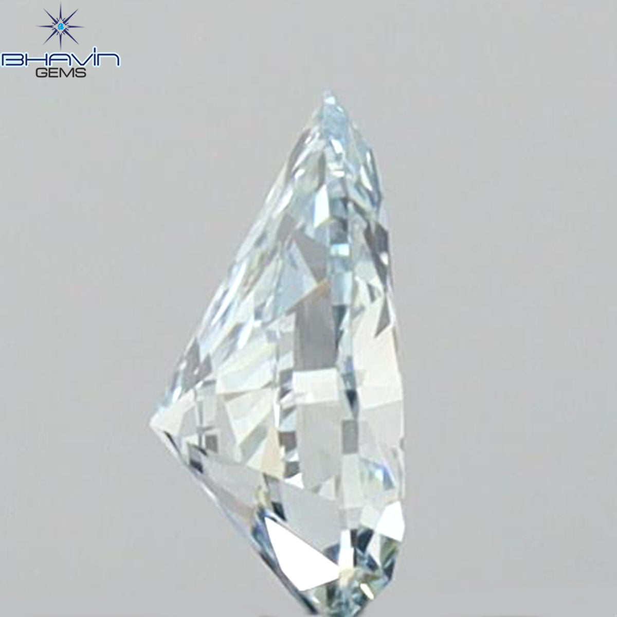 0.18 CT ペアシェイプ 天然ダイヤモンド ブルーカラー VS1 クラリティ (4.70 MM)