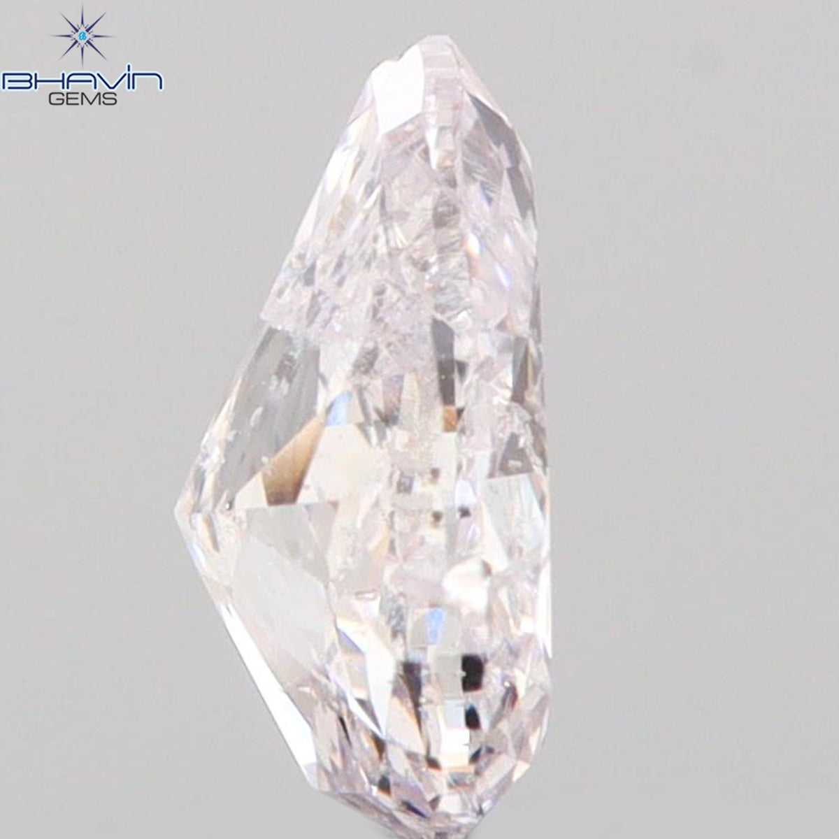 0.08 CT ペアシェイプ ナチュラル ダイヤモンド ピンク色 VS1 クラリティ (3.45 MM)