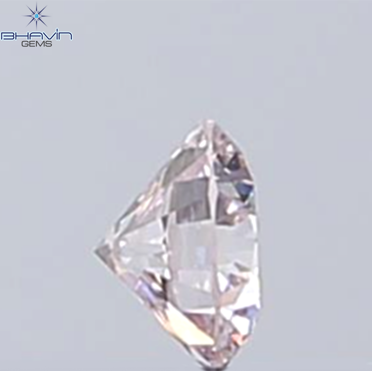 0.49 CT ラフシェイプ ナチュラル ダイヤモンド ピンク色 I3 クラリティ (4.90 MM)