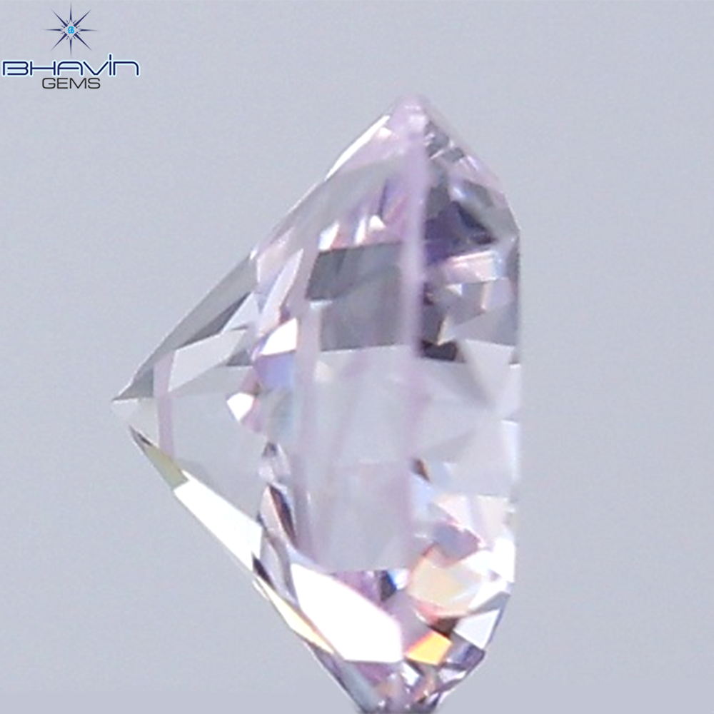 0.18 CT ラウンド ローズ カット シェイプ 天然ダイヤモンド ピンク色 I2 クラリティ (3.86 MM)