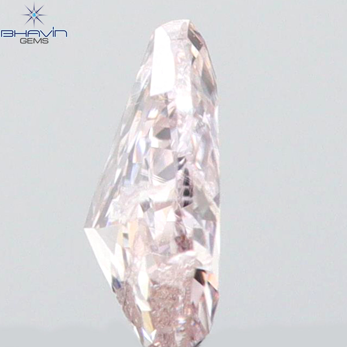 0.08 CT ペアシェイプ ナチュラル ダイヤモンド ピンク色 VS1 クラリティ (3.45 MM)