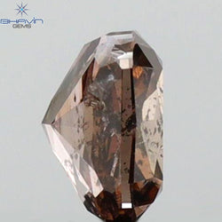 0.58 CT Cushion Shape Natural Diamond Brown Pink Color I2 Clarity (4.80 MM)