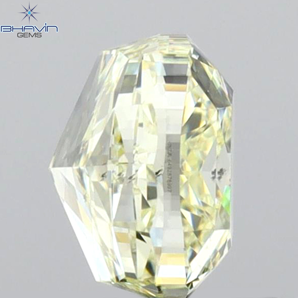 GIA Certified 1.71 CT Cushion Diamond Natural Yellow Color SI1 Clarity (6.38 MM)
