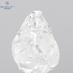 0.90 CT ラフ シェイプ ナチュラル ダイヤモンド ホワイト カラー VS1 クラリティ (5.95 MM)