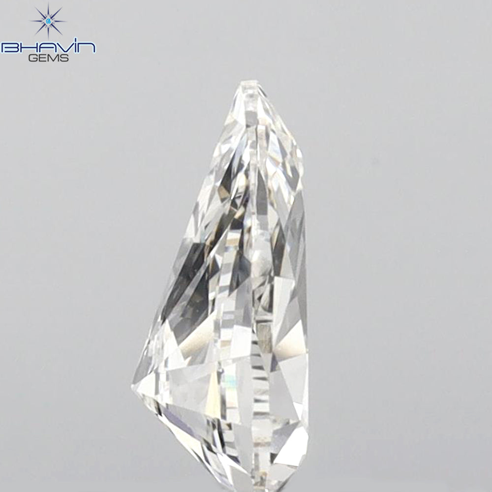 0.59 CT Pear Diamond Enhanced White Color VS1 Clarity (7.38 MM)