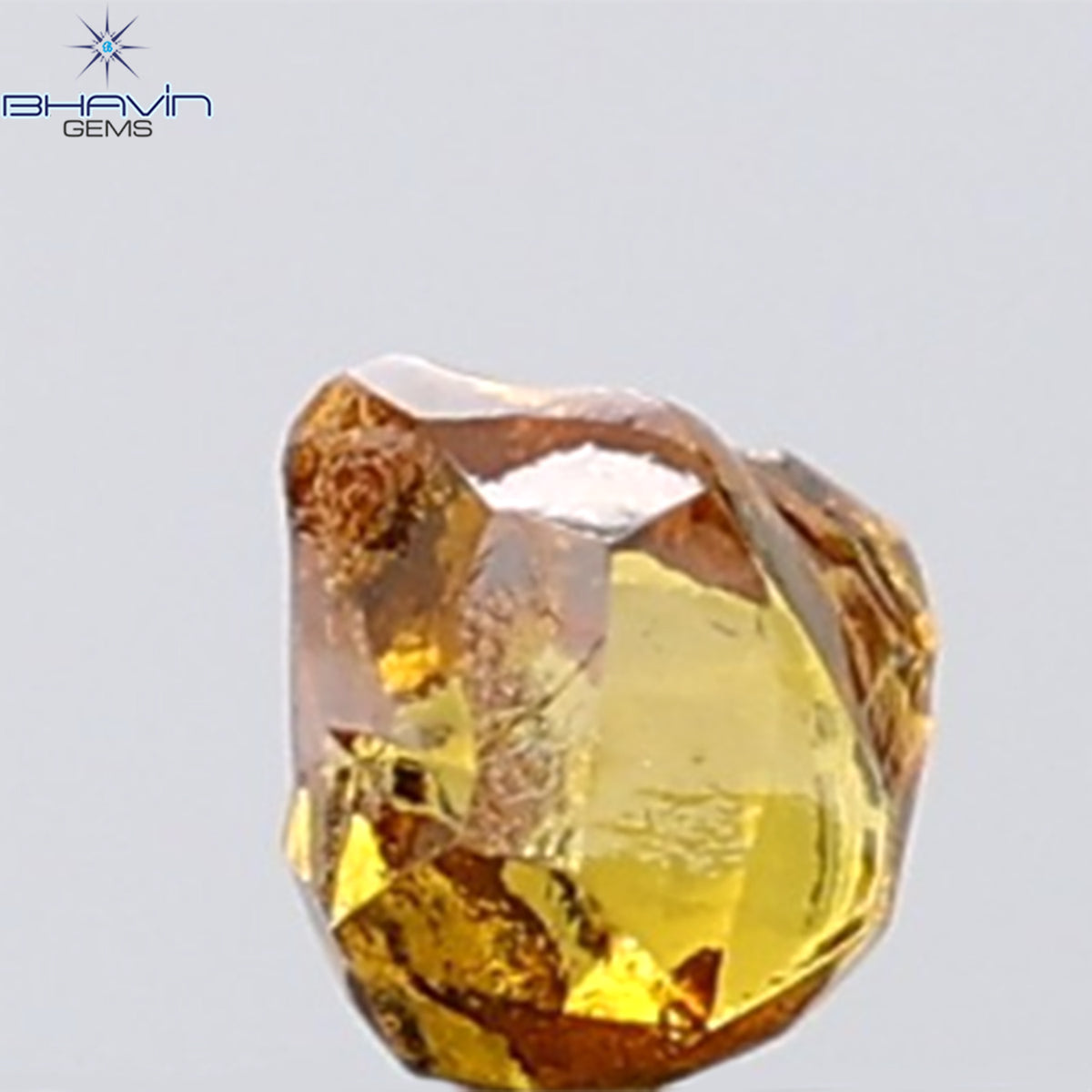 0.33 CT Rough Shape Natural Diamond Orange Color VS1 Clarity (3.96 MM)