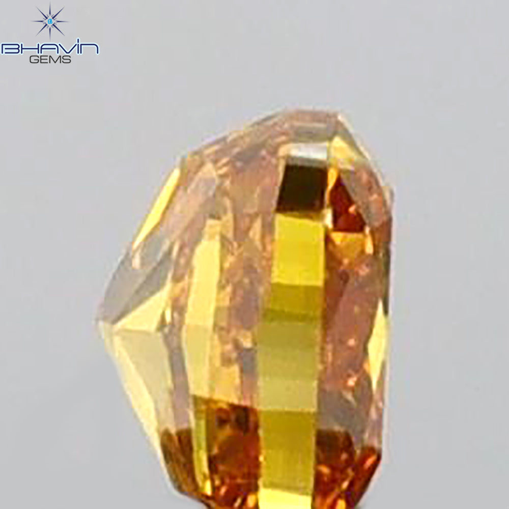 0.12 CT Cushion Shape Natural Diamond Orange Color VS1 Clarity (2.62 MM)