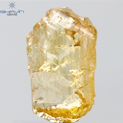 0.85 CT Rough Shape Natural Diamond Orange Color VS2 Clarity (6.51 MM)