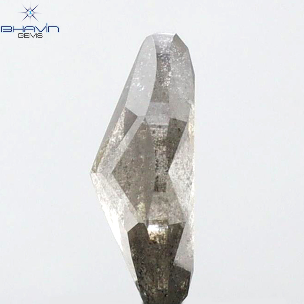 0.73 CT マーキスシェイプ 天然ルースダイヤモンド ブラック（ソルトアンドペッパー）カラー I3 クラリティ（8.10 MM）