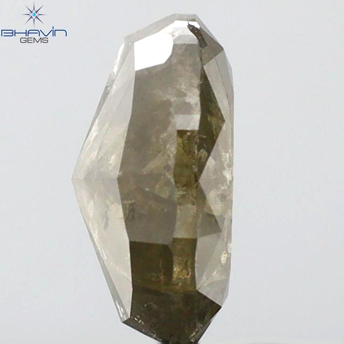 1.75 CT オーバルシェイプ 天然ダイヤモンド ソルト＆ペーパーカラー I3 クラリティ (8.04 MM)