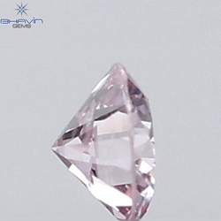0.18 CT ラウンド ローズ カット シェイプ 天然ダイヤモンド ピンク色 I2 クラリティ (3.86 MM)