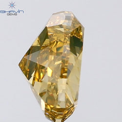 1.04 CT Heart Shape Natural Diamond Orange Yellow Color VS2 Clarity (6.64 MM)