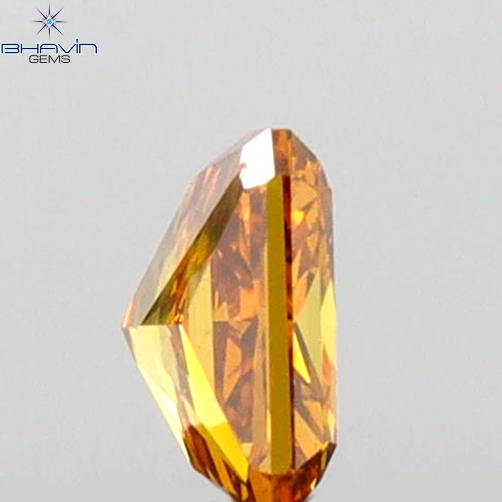 0.24 CT Radiant Shape Natural Diamond Orange Color VS2 Clarity (2.97 MM)