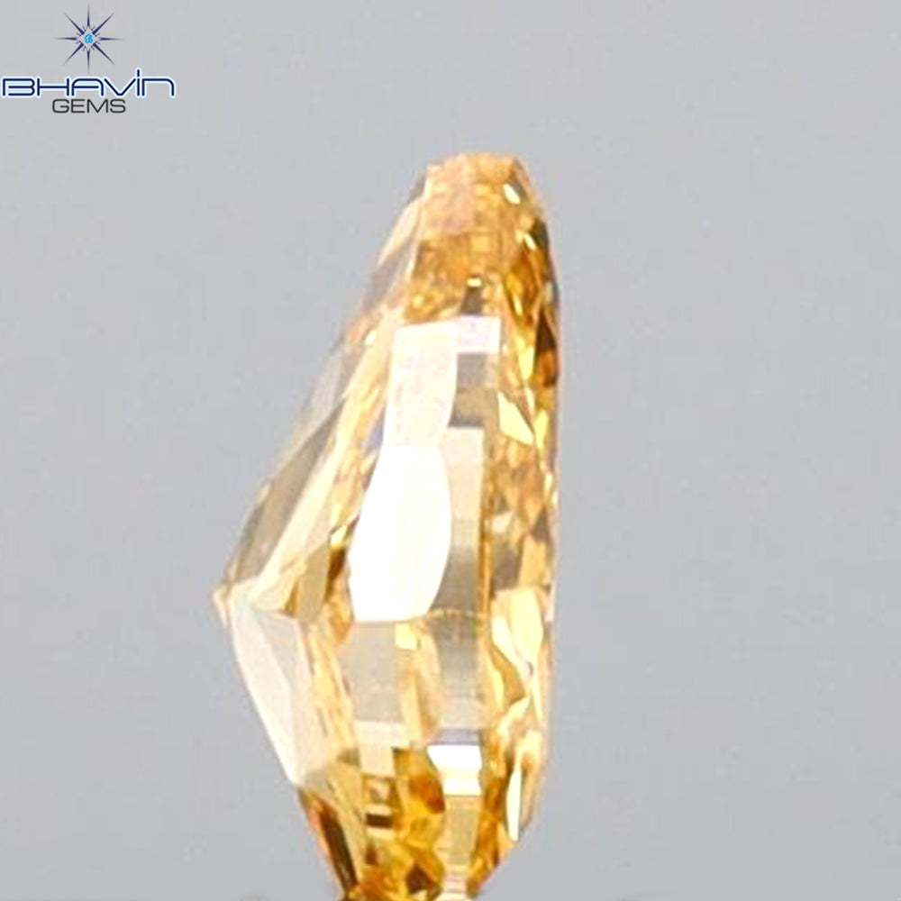 0.13 CT Pear Shape Natural Diamond Orange Color VS1 Clarity (4.00 MM)