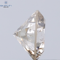0.18 CT ラウンド ローズ カット シェイプ 天然ダイヤモンド ピンク色 I2 クラリティ (3.86 MM)