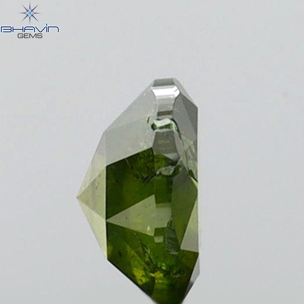 0.09 CT ラウンド ローズ カット シェイプ 天然ダイヤモンド グリーンがかったブルー カラー SI1 クラリティ (4.00 MM)