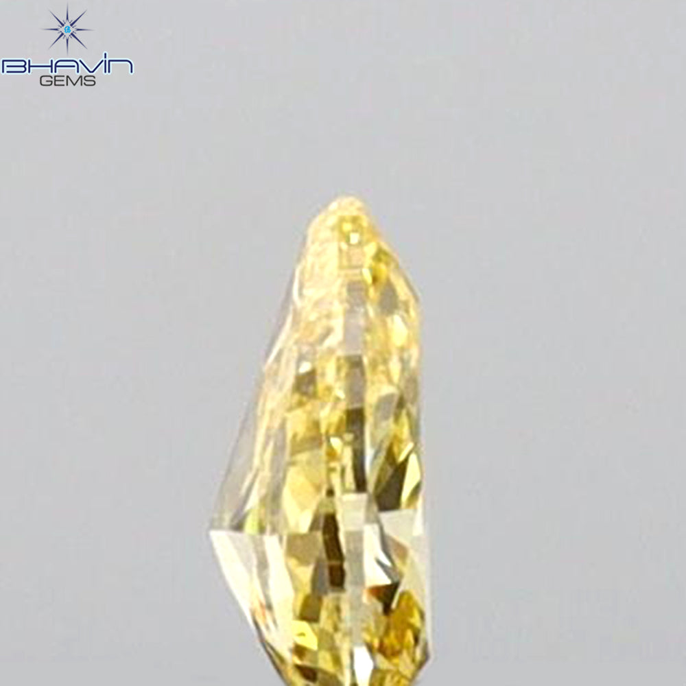 0.08 CT Pear Shape Natural Diamond Yellow Color VS2 Clarity (3.44 MM)