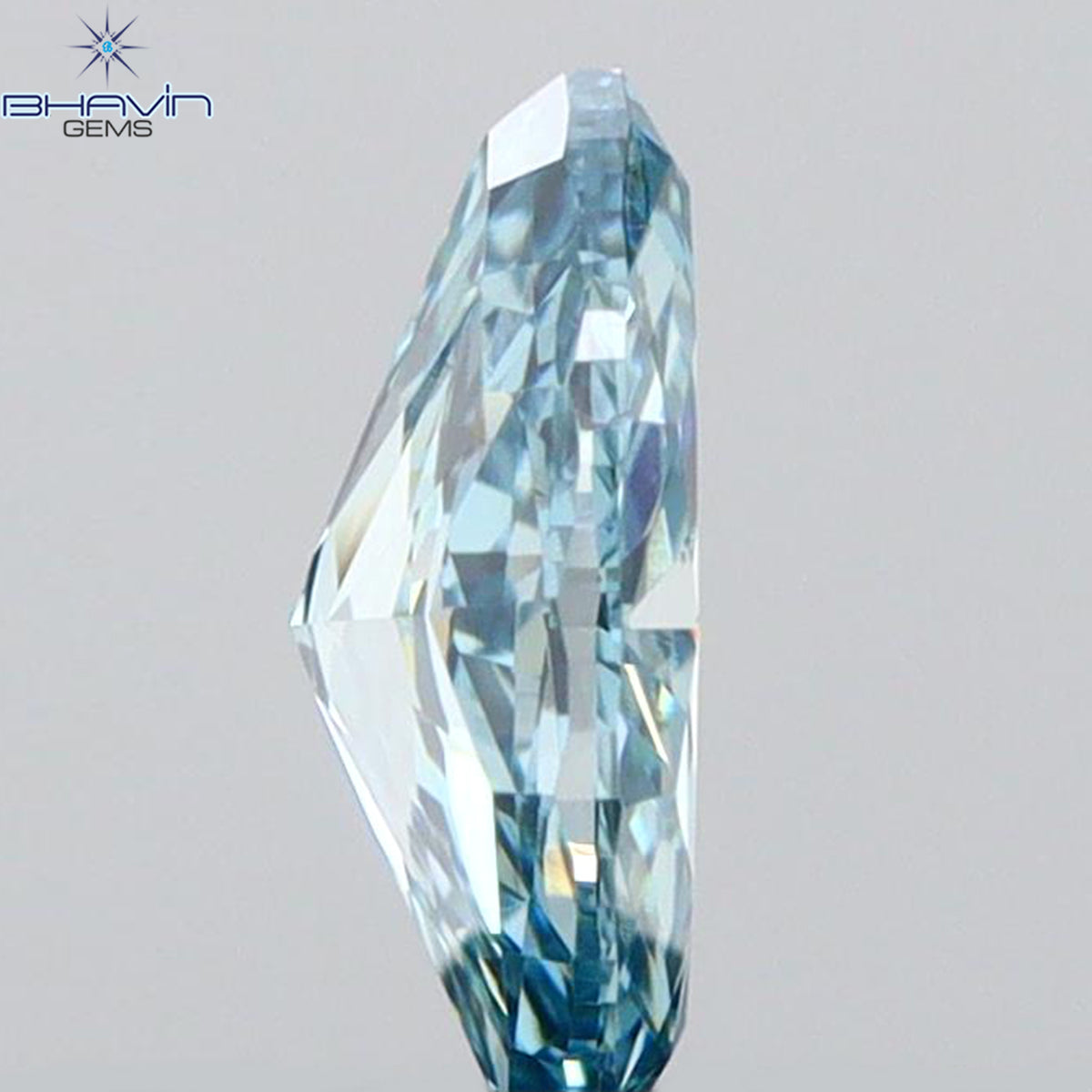 0.21 CT Natural Marquise Diamond Enhanced Intense Blue Color Clarity VS2 (5.40 MM)