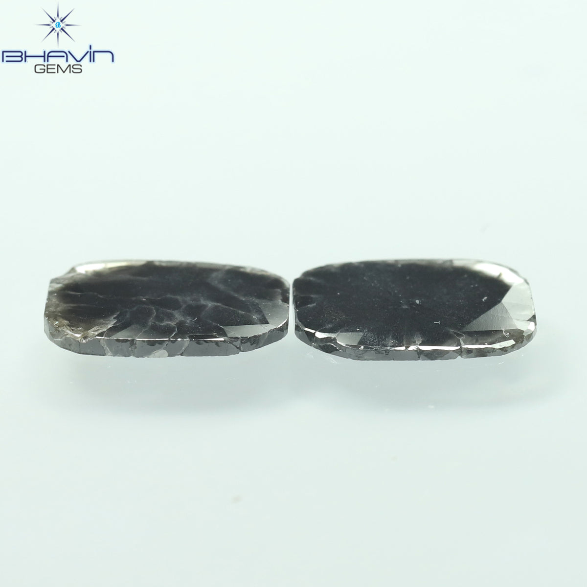 1.75 CT/5 ピース スライス形状 天然ダイヤモンド ソルト アンド ペッパー カラー I3 クラリティ (10.45 MM)