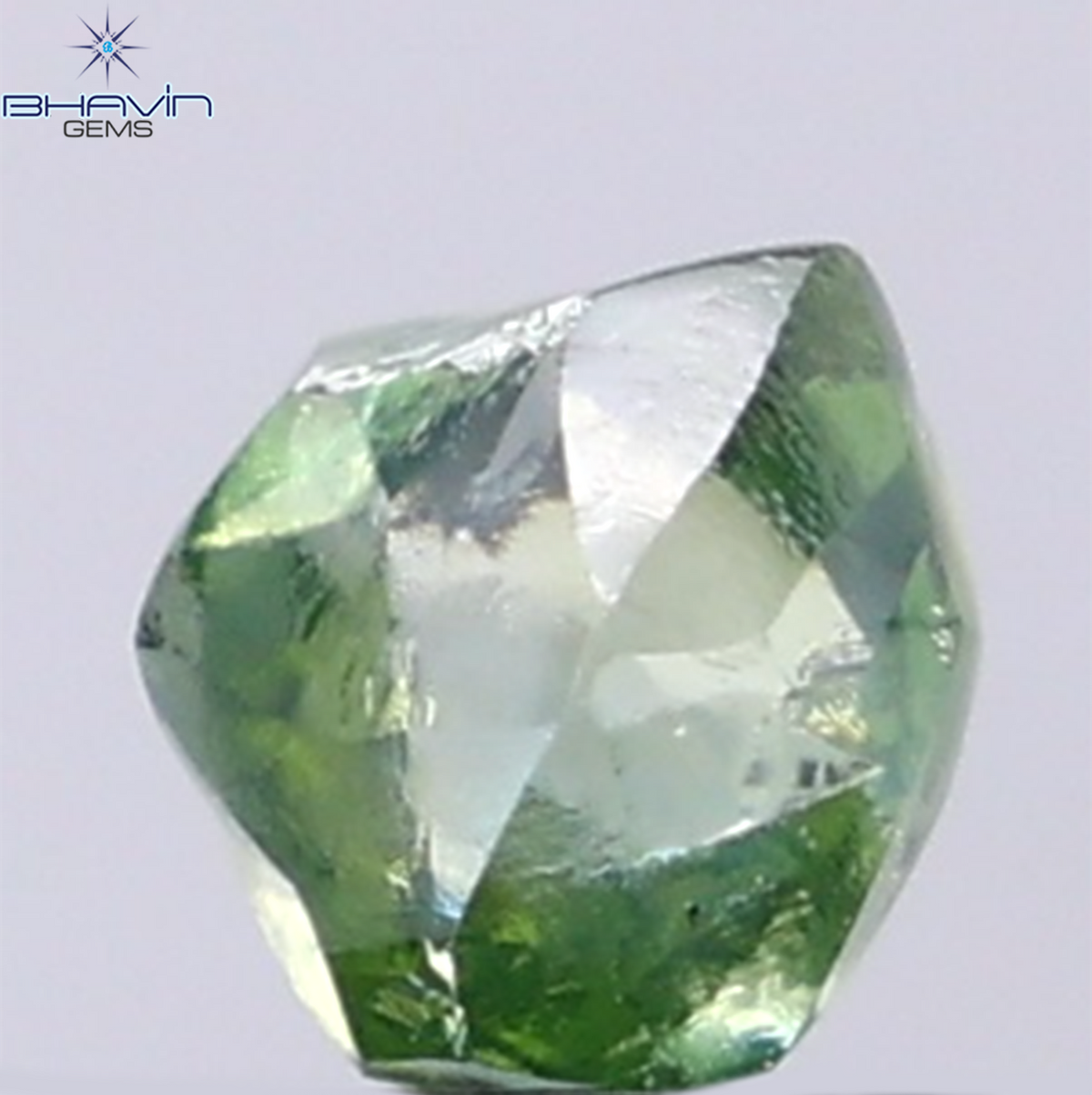 1.21 CT Natural Rough Diamond Enhanced Green Color Clarity VS (6.32 MM)