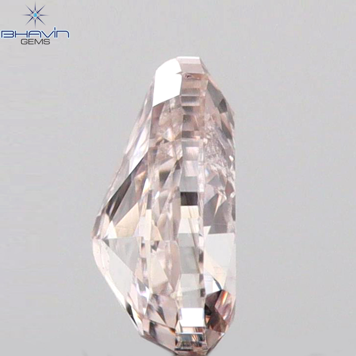 0.16 CT ペアシェイプ 天然ダイヤモンド ピンクカラー SI2 クラリティ (4.03 MM)