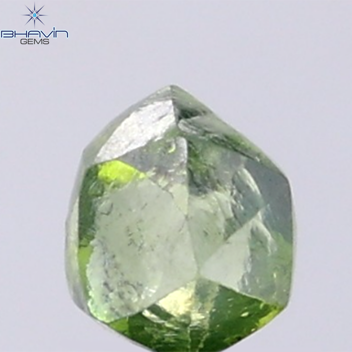 1.18 CT Natural Rough Diamond Enhanced Green Color Clarity SI (5.98 MM)