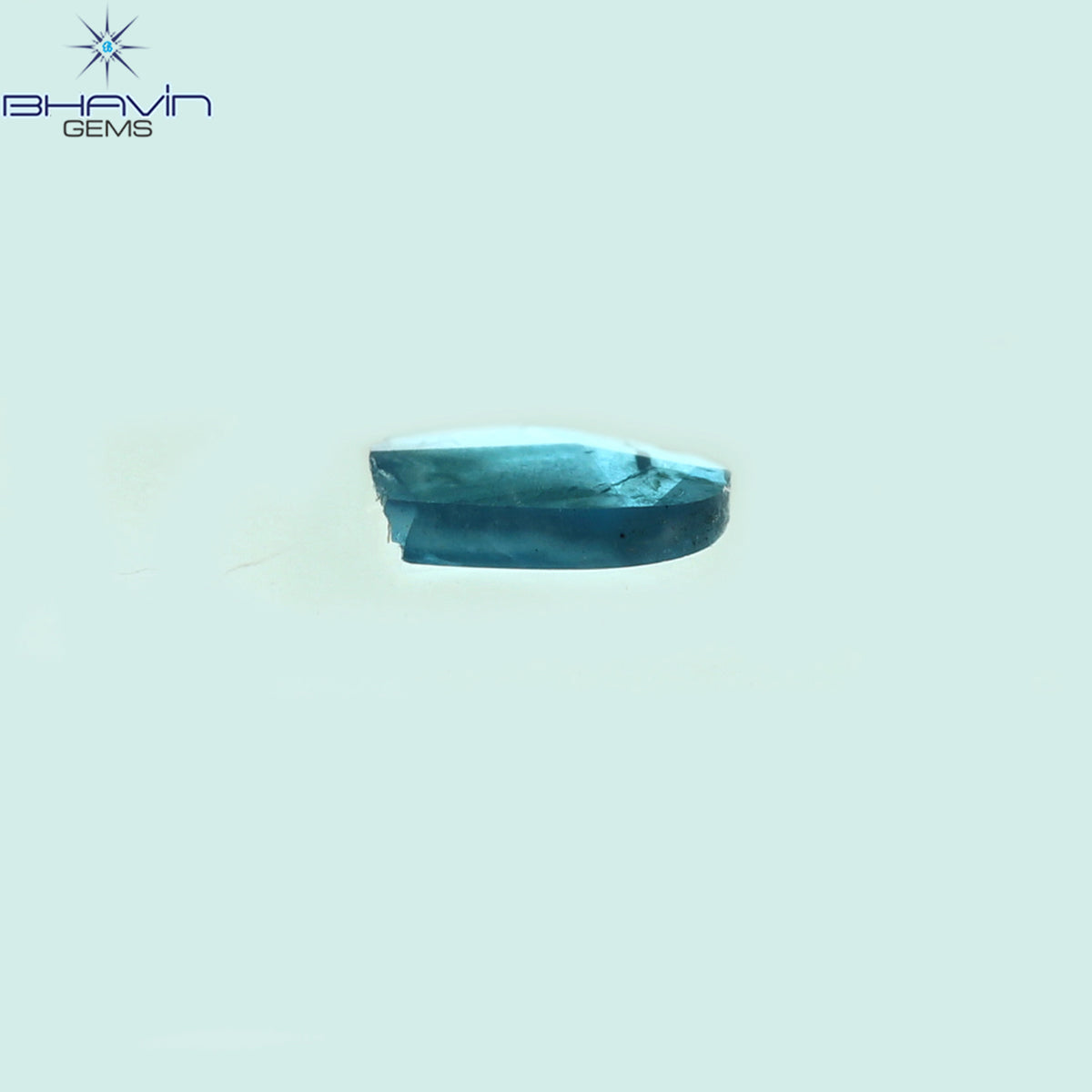 0.11 CT スライスシェイプ 天然ダイヤモンド ブルーカラー I3 クラリティ (3.73 MM)