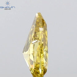 0.25 CT Pear Shape Natural Diamond Green Yellow (Chameleon) Color VS2 Clarity (5.30 MM)