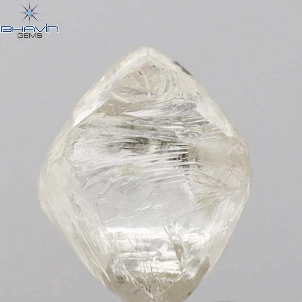 2.30 CT  Rough Shape Natural Diamond Yellow Color VS1 Clarity (7.52  MM)
