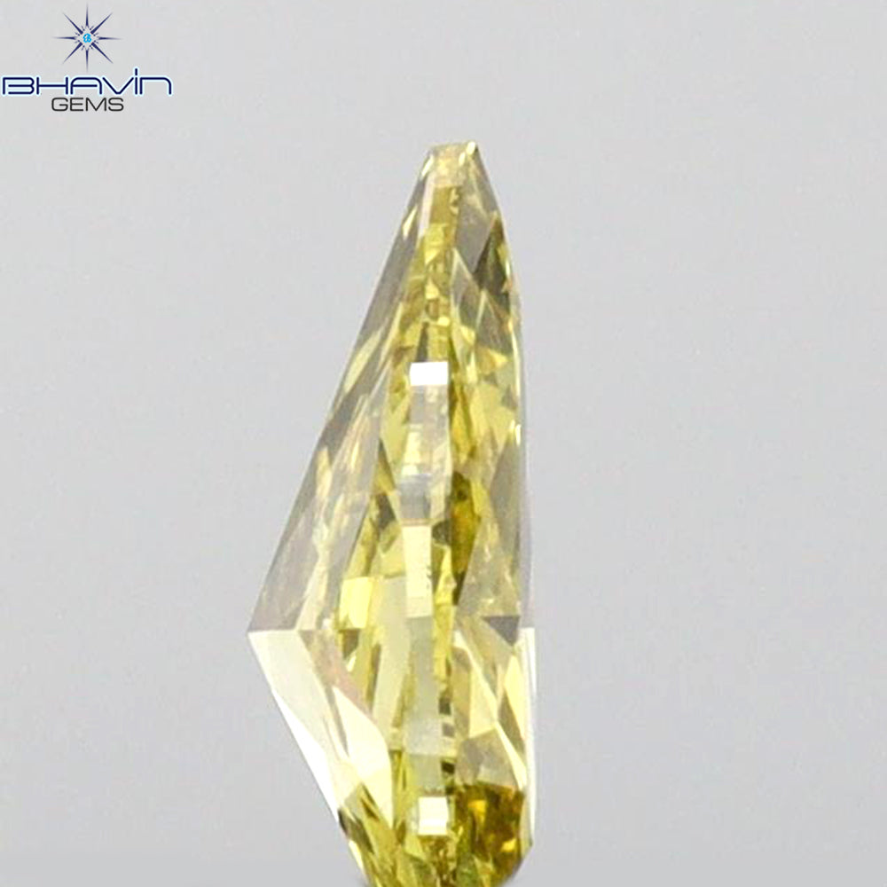 0.30 CT Pear Shape Natural Diamond Green (Chameleon) Color VS2 Clarity (6.13 MM)