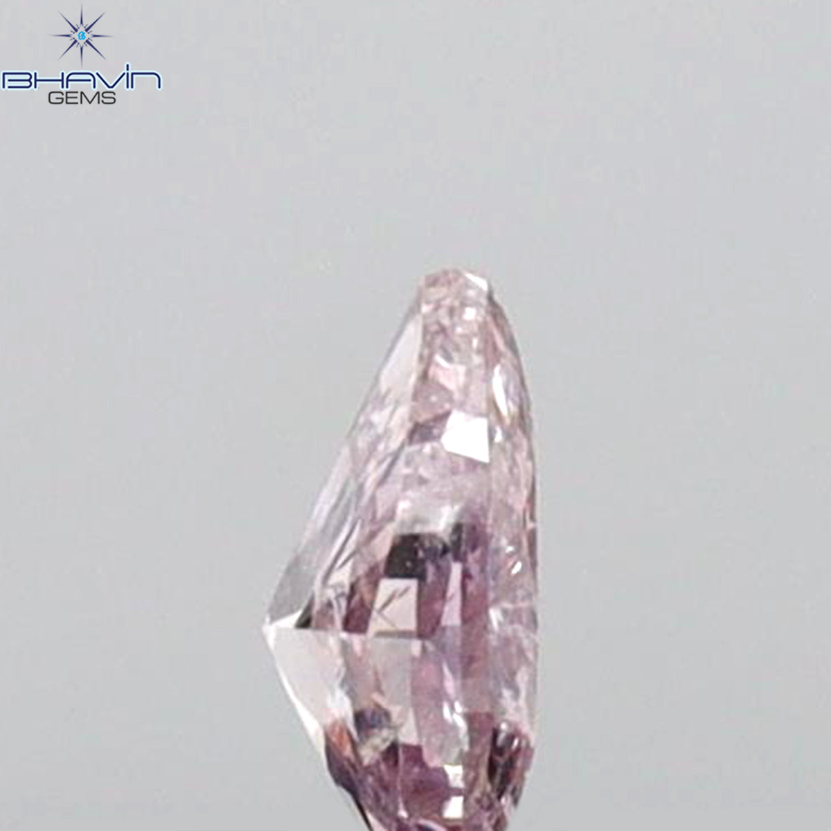 0.12 CT ペアシェイプ 天然ダイヤモンド ピンクカラー SI2 クラリティ (3.83 MM)