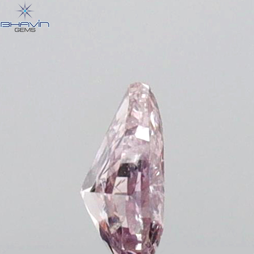 0.12 CT Pear Shape Natural Diamond Pink Color SI2 Clarity (3.83 MM)