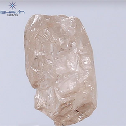 3.61 CT Rough Shape Natural Diamond Brown Pink Color I1 Clarity (10.62 MM)