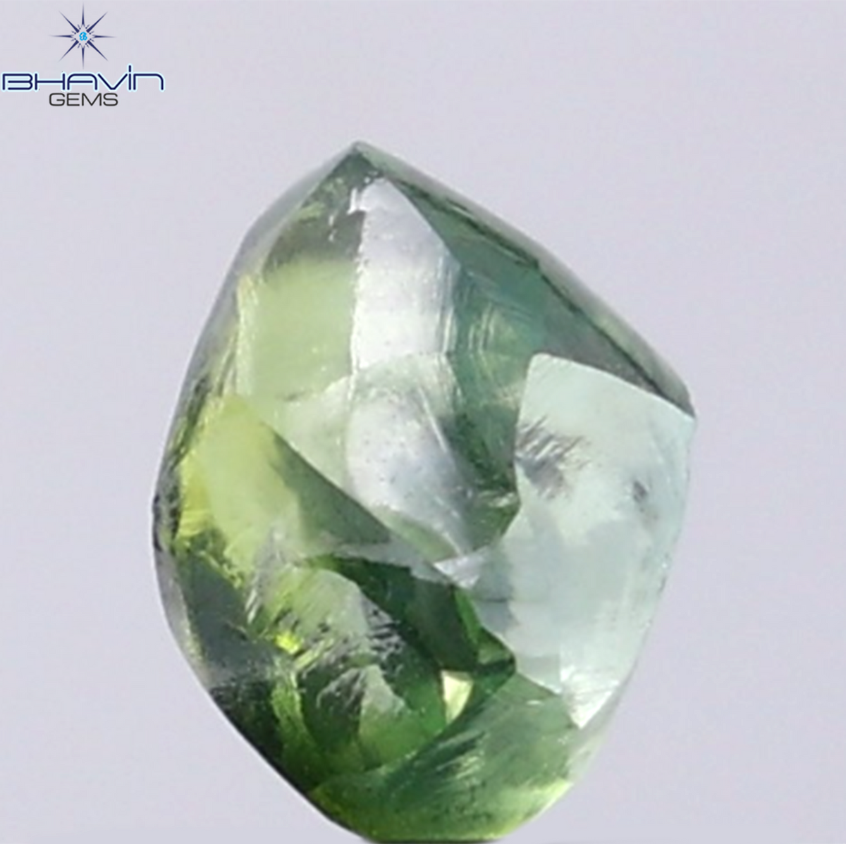 1.57 CT Natural Rough Diamond Enhanced Green Blue Color Clarity VS (7.54 MM)